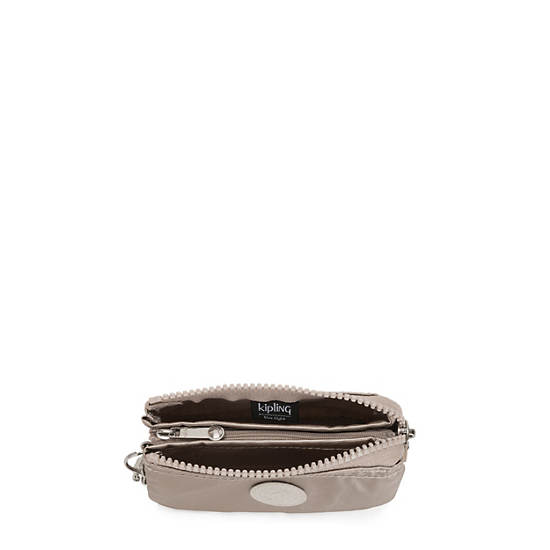 Sacs Kipling Creativity Small Metallic Pouch Beige | FR 1107OK